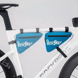 Rockbros G001 Flash Journey trīsstūrveida 0,8 l velosipēda rāmja soma – zila