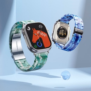 Strap to Apple Watch Forcell F-Design FA04 marbled resin clasp 38 / 40 / 41 mm blue