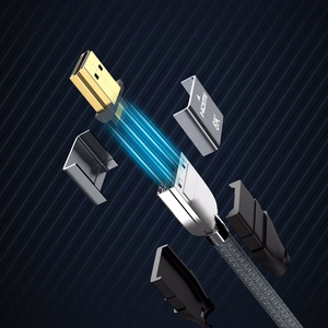 Kabelis (m) HDMI 2.1 8K 60 Hz 48 Gbps / 4K 120 Hz / 2K 144 Hz 2 m sudrabains (m) (WHDMI-20)