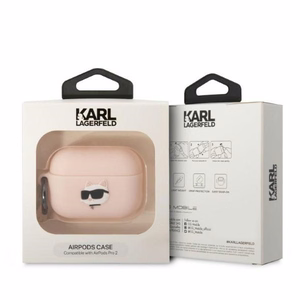 KLAP2RUNCHP AirPods Pro 2 vāciņš rozā silikons Choupette Head 3D