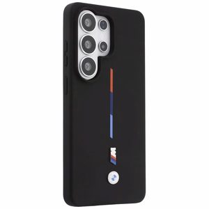 BMW M Silikona Tricolor Line MagSafe Maciņš priekš Samsung Galaxy S26 Ultra - melns