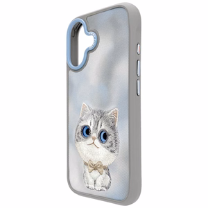 Nimmy Big Eyed Pet 2.0 kaķa viedtālruņa apvalks iPhone 17 - pelēks