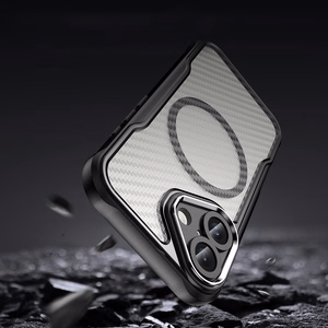 Leading Series magnētiskais silikona viedtālruņa apvalks iPhone 16 - melns