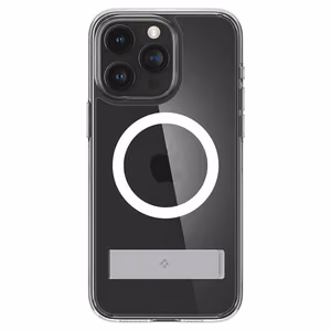 Spigen Ultra Hybrid S Magnētiskais viedtālruņa apvalks ar statīvu iPhone 15 Pro - Caurspīdīgs