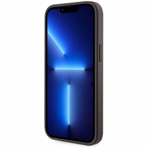 Guess GUHMP14MP4RPSW iPhone 14 Plus 6.7" brūns/brūns cietais apvalks 4G Printed Stripes MagSafe