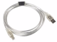 Lanberg CA-USBA-12CC-0018-TR USB cable USB 2.0 1.8 m USB B caurspīdīgs