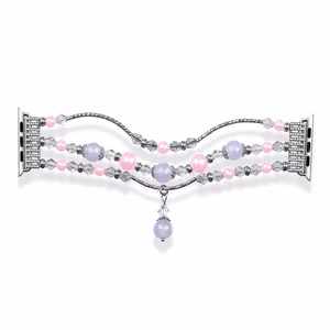 Aproces cilpa Apple Watch 42/44/45 dizains 4 sudraba-violeta