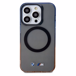 BMW Gradient Bumper Magnētiskais viedtālruņa apvalks iPhone 15 Pro Max - pelēks