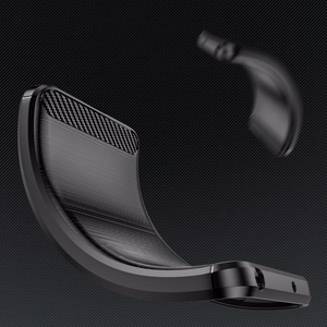 Carbon viedtālruņa apvalks OnePlus Nord CE 3 elastīgs silikona oglekļa apvalks melns