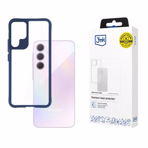 3mk Satin Armor Apvalks+ Zils Samsung Galaxy A35 5G - caurspīdīgs