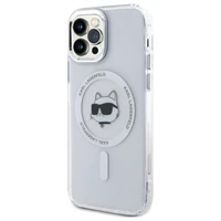 Karl Lagerfeld IML Metāla Choupette galva MagSafe apvalks iPhone 12 - balts