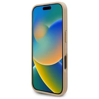 Karl Lagerfeld Hot Stamp MagSafe iPhone 16 apvalks - beigs