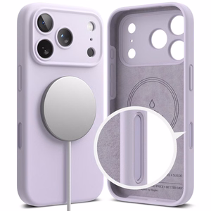 Ringke silikona magnētiskais MagSafe apvalks viedtālrunim iPhone 17 Pro - melns