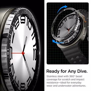 Spigen Bezel Tune Diver накладка для Samsung Galaxy Watch 8 44mm — черная