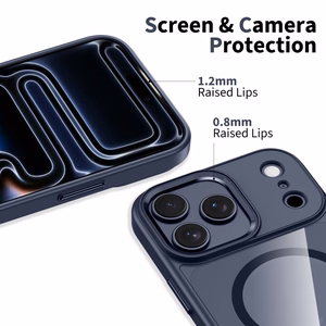 Tech-Protect MagMat MagSafe Чехол для iPhone 17 Pro Max - прозрачный тёмно-синий