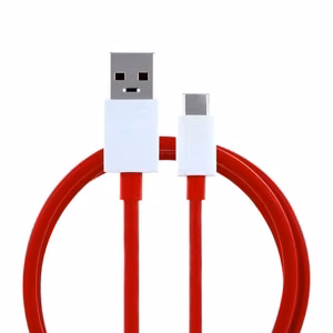 Oriģinālais OnePlus D301 USB-A uz USB-C kabelis, 4A, 1 m, sarkans, bulk