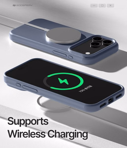 Korpuss Mercury Pure Magsafe Silicon Case Apple iPhone 17 Pro Max lavandrs pelēks