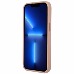 Guess GUHCP13LPSATLP iPhone 13 Pro / 13 6.1" розовый/розовый жёсткий чехол SaffianoTriangle Logo