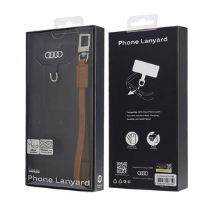 Audi universāla tālruņa siksniņa 28cm 10mm ādas brūna AU-HSLSL-GT/D1-BN