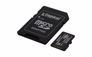 Kingston atmiņas karte 128GB microSDXC Canvas Select Plus Gen3 150MB/s A1 Card + Adapter