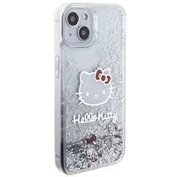 Hello Kitty šķidro spīdumu piekariņi Kitty Head viedtālruņa apvalks iPhone 14 - sudrabains