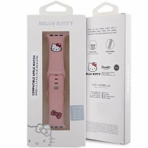 Hello Kitty Silicone Kitty Head Strap for Apple Watch 42/44/45/49mm - Pink