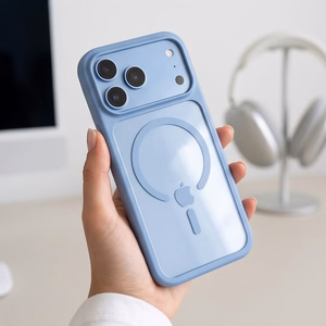 Tech-Protect MagOne CC MagSafe maciņš ar 2 rūdītiem stikliem, paredzēts iPhone 18 Pro Max / 17 Pro Max, caurspīdīgs zils