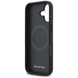 Mercedes ādas The Move magnētiskais viedtālruņa apvalks iPhone 17 - melns