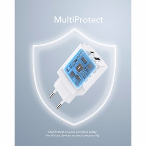 VEGER ceļojumu lādētājs USB A + Type C PD QC3.0 3A 30W VLS302U balts