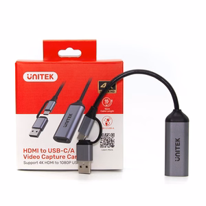 Видеограббер Unitek USB-C/A 4K HDMI 1.4b