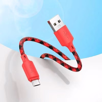 Kabelis USB A uz Micro USB Hoco 2,4A 1 m gradienta sarkana