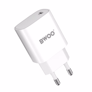 BWOO CDA159 PD sienas lādētājs 20W 1x USB-C ports + Lightning balts