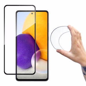 Wozinsky pilna pārklājuma Flexi Nano stikla hibrīda aizsargstikls ar rāmi Samsung Galaxy A72 4G melns
