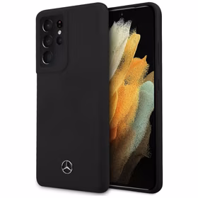 Viedtālruņa apvalks Mercedes Silikona Line apvalks Samsung Galaxy S21 Ultra melns