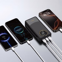 Dudao K12Pro portatīvais lādētājs 22.5W PD 20000mAh USB-A, USB-C - melns