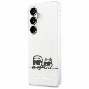 Karl Lagerfeld maciņš IML Peekaboo Karl un Choupette MagSafe priekš Samsung Galaxy S26 caurspīdīgs