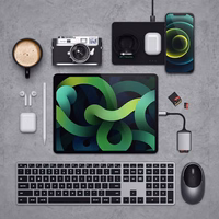 Bezvadu tastatūra QWERTY Satechi Slim X3 ST-BTSX3M kosmosa pelēka