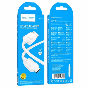Kabelis USB A uz Micro USB Hoco 2,4A 1 m X113 balts