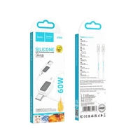 Kabelis USB-C uz USB-C Hoco 3A 60W 1 m X108 balts