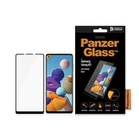 PanzerGlass E2E Regulārais rūdītais stikls Samsung Galaxy A21 - ar melnu rāmi