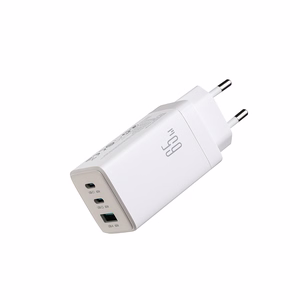 Joyroom JR-TG10 65W GaN 2x USB-C + USB-A wall charger with 65W USB-C - USB-C 1.2m cable - white