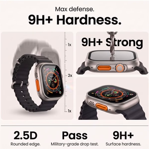 Tech-Protect rūdīts stikls 2 gab. Apple Watch Ultra 49mm sudraba un melns