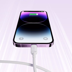 Joyroom Multi-Color Series A14 Lightning / USB-A 2.4A 1.2 m kabelis - balts