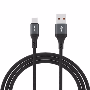 Dudao L3ST USB-A–USB-C kabelis, 5 A, 2,0 m, melns