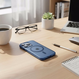 Case for iPhone 16 Flexline Mag Cover compatible with MagSafe navy blue