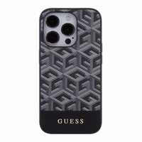 Guess GCube Stripes Magnētiskais viedtālruņa apvalks iPhone 15 Pro Max - melns
