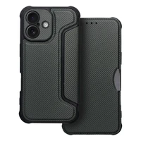 RAZOR grāmatas tipa viedtālruņa apvalks IPHONE 16 Plus tumši zaļš