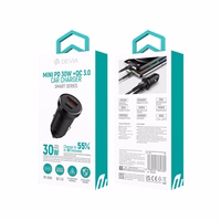 Devia auto lādētājs Smart Mini PD QC 3.0 30W 1x USB 1x USB-C balts