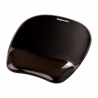 Fellowes CRYSTAL mouse and wrist pad gel, melns