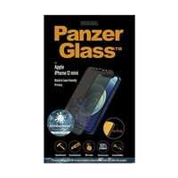 PanzerGlass E2E Super+ Microfracture antibakteriālais rūdītais stikls iPhone 12 mini – ar melnu ietvaru